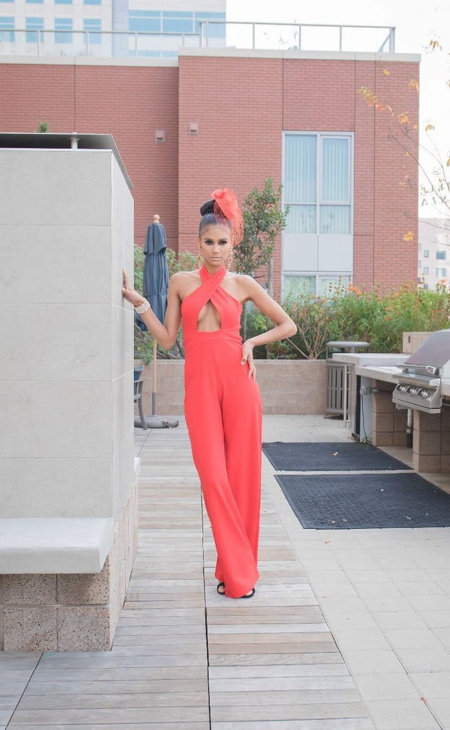 Nasty gal red jumpsuit on sale